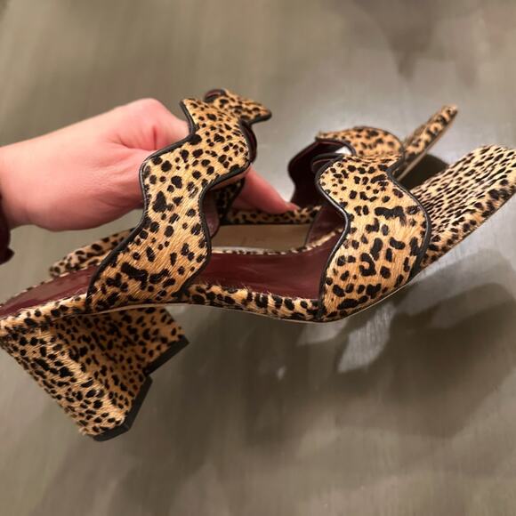 STAUD Frankie Wavy Slip on Block Heel Sandals - Picture 4 of 10